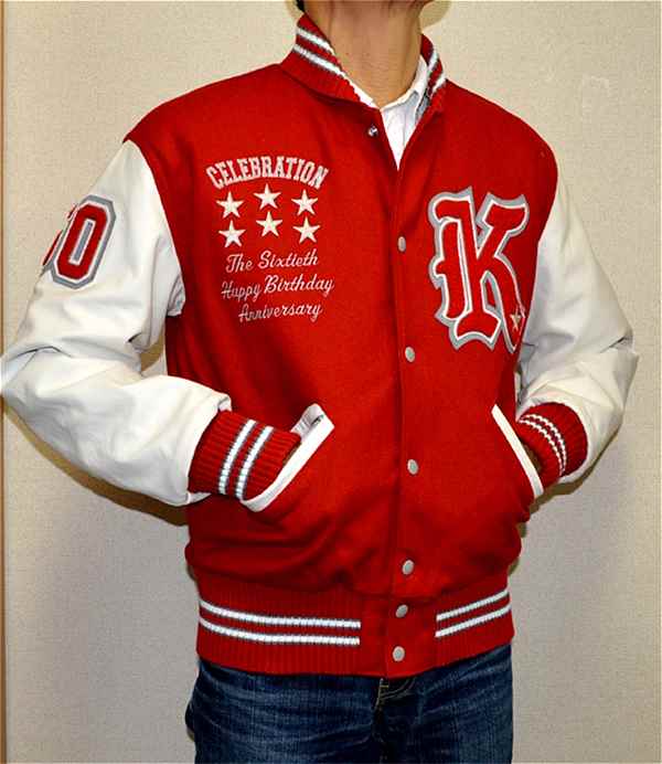 K還暦スタジャン 60 RED DeLONG スタジャン デロング 赤 レッド 
