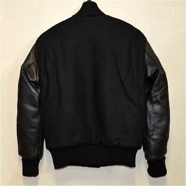 ALL BLACK DeLONG ブラック 黒 無地 デロング スタジャン スタジャン 