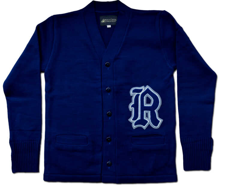 Royal Letterd Cardigan レタードカーディガン ロイヤルブルー カーディガン スタジャン スタジャンドットコム スタジャンドットコム